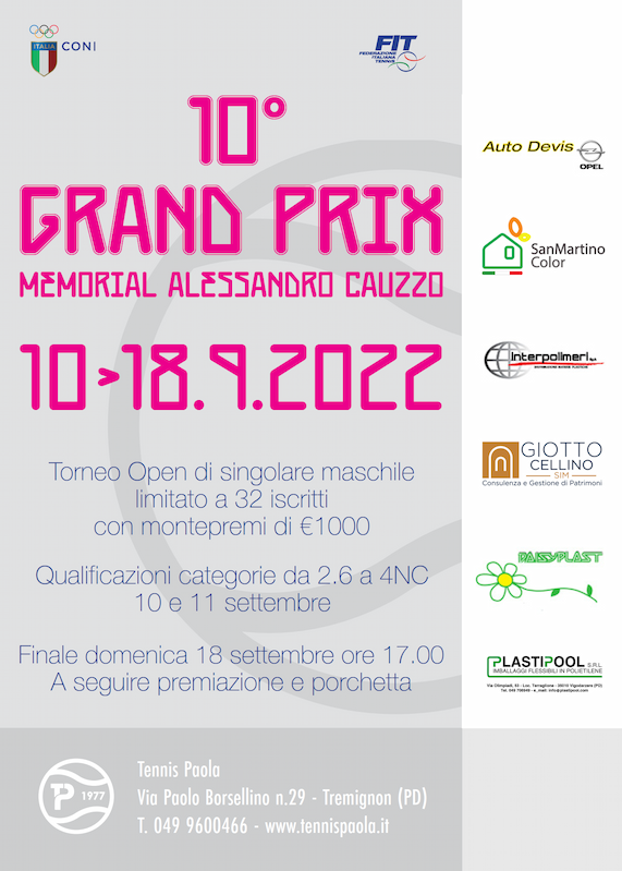 10° Grand Prix Memorial Alessandro Cauzzo